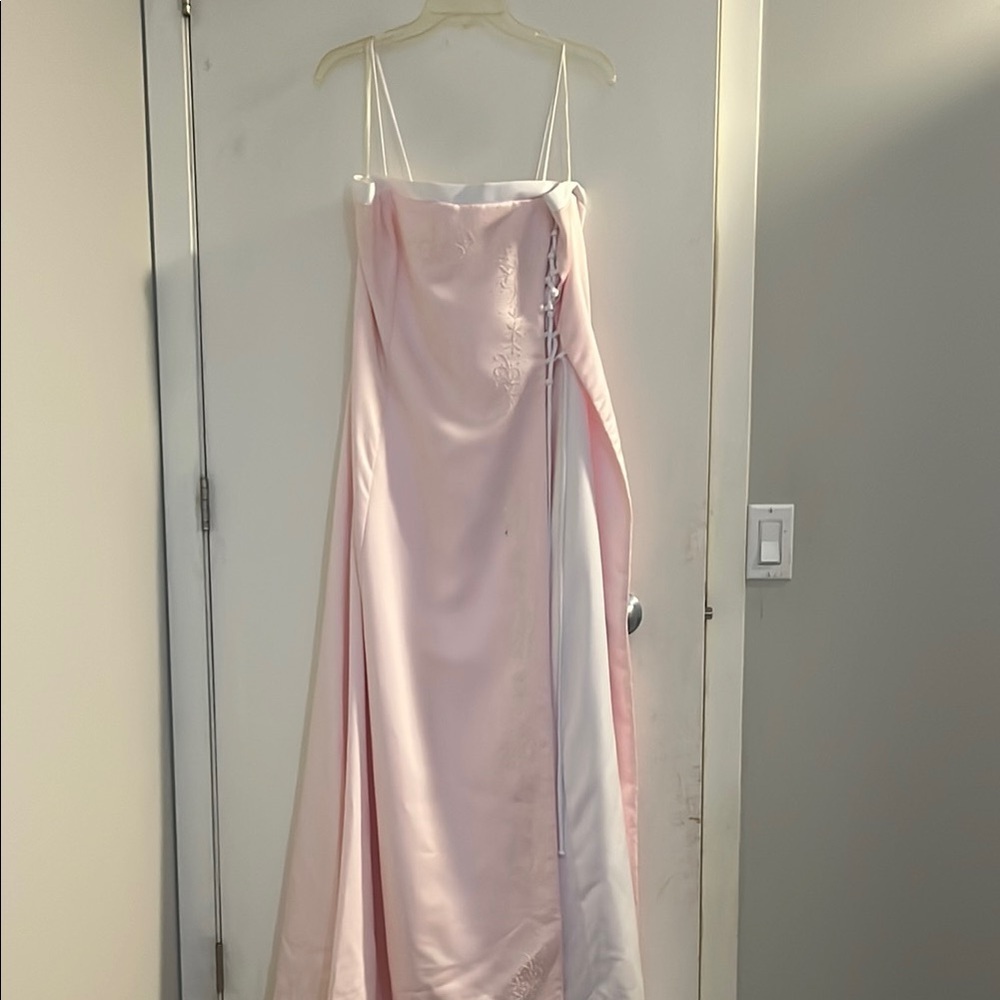 Elegant Pink Strapless Gown